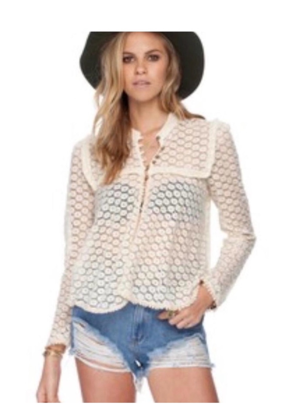 Free People Better Together Lace Cardigan